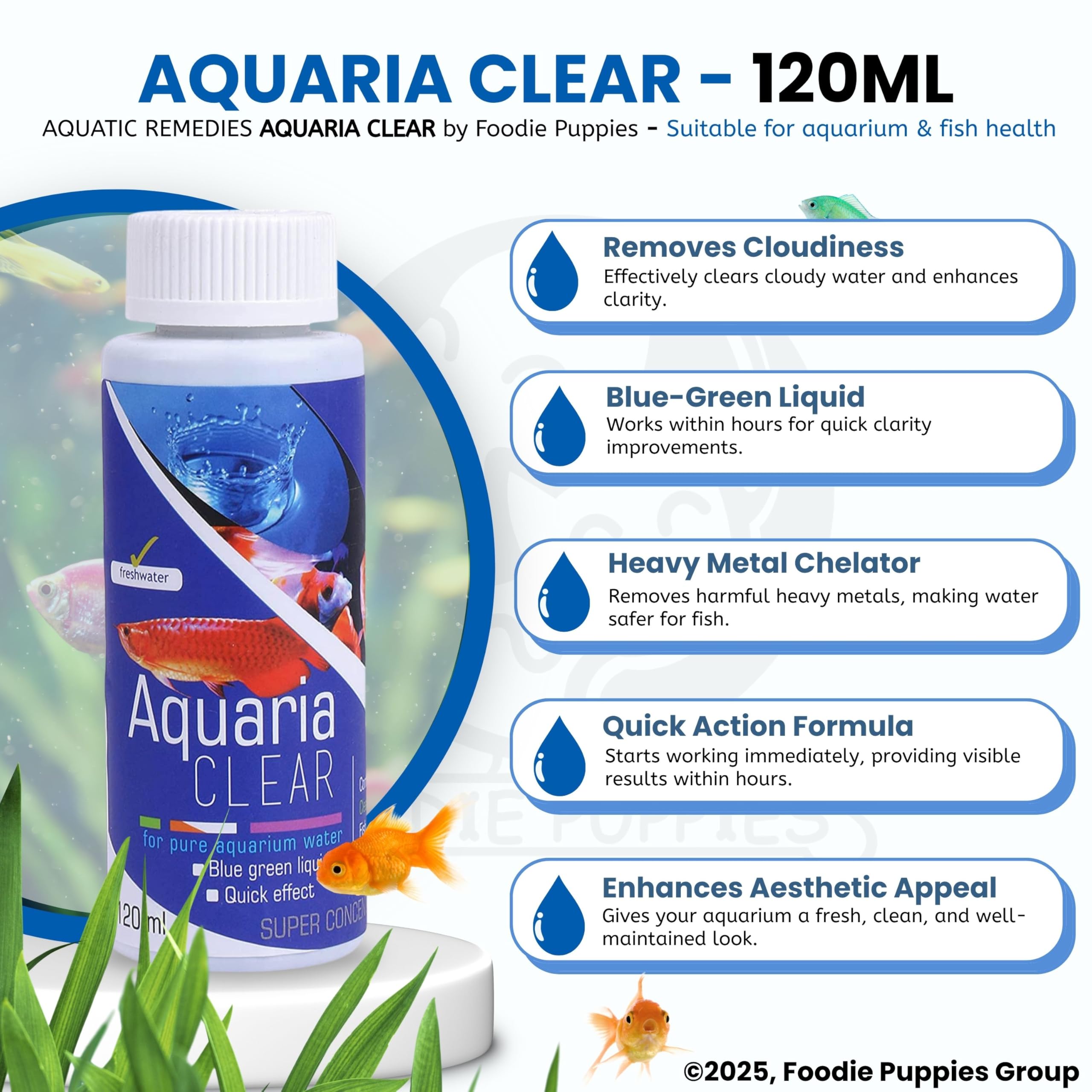 Foodie Puppies Aquatic Remedies Aquarium Fish Tank Must Have Starter Combo (Stress Heal + Aquaria Clear + Micro Life S2) 3 * 100 ML - 3 Pcs Combo (Micro Life, Stres Heal & Aquaria Clear 100 Ml Each) 4