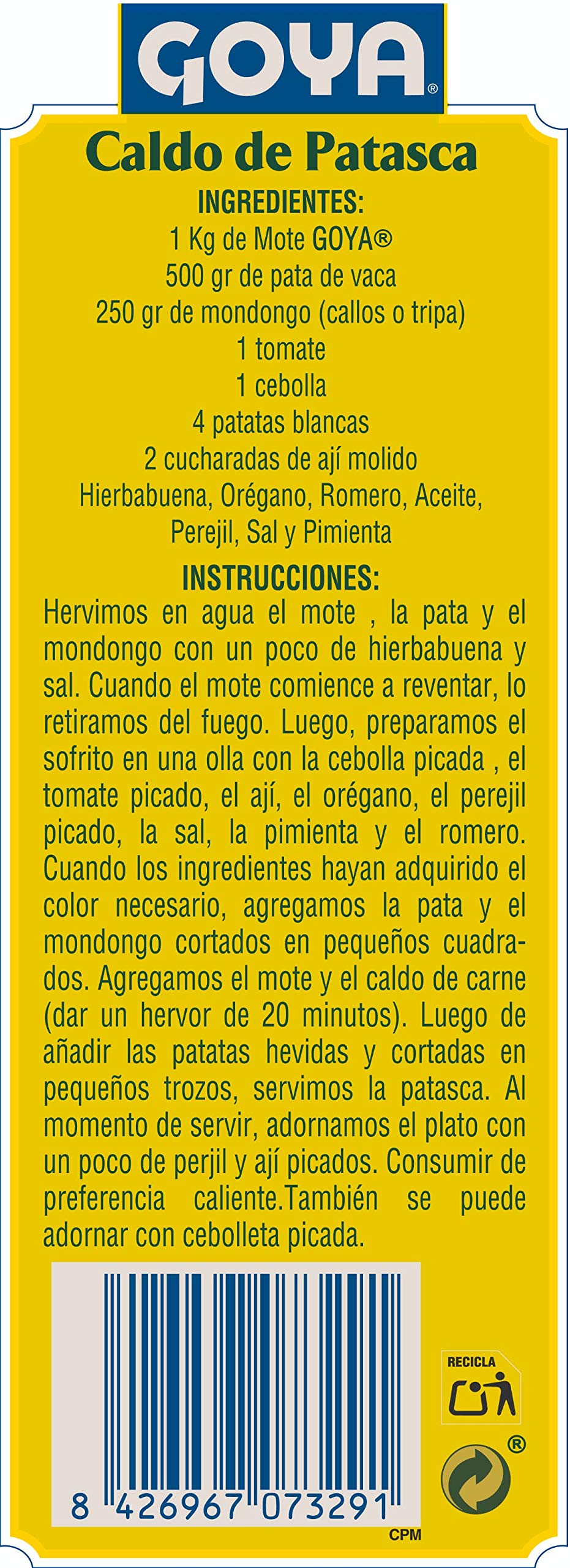 Goya Maiz Mote - 6 unidades x 500g 3000 g