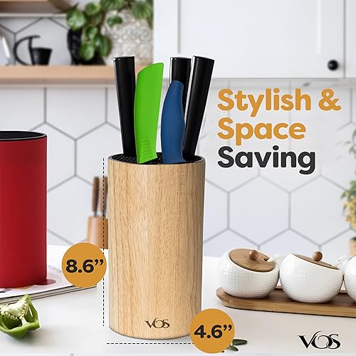 Miniatura 3 de Vos Cuchillos universales de cocina y cuchillos de cocina de cerámica con pelador, cuchillo de pelar de cerámica 4", 5", 6", 7", 8" pulgadas rojo