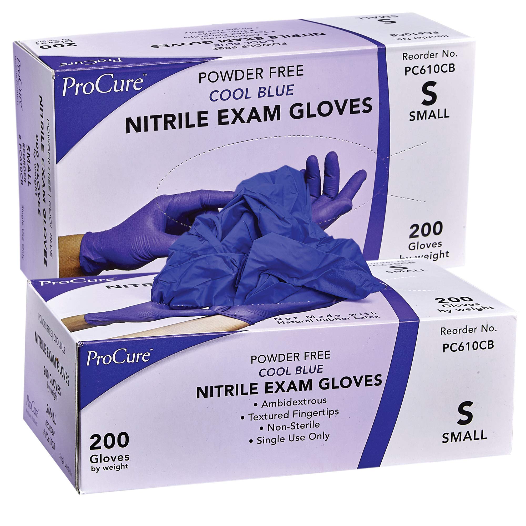 Buy Disposable Nitrile Gloves, Blue Medical Exam Gloves Powder Free