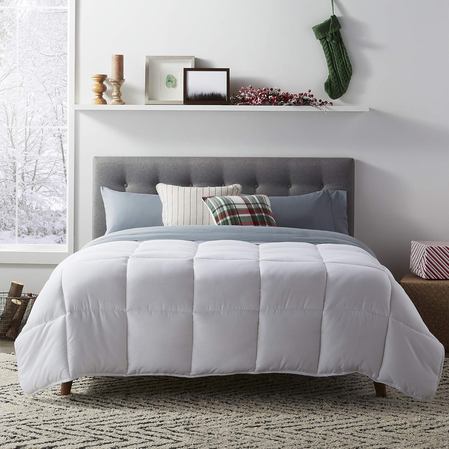 Nеw Arrіvаlѕ LUCID - LU70KKMICO Alternative Comforter-Hypoallergenic-All Season-400 GSM-Ultra Soft and Cozy-8 Duvet Loops-Box Stitched-3 Year Warranty-Machine Washable-King-White, King