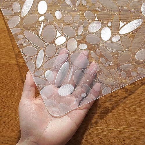 Almohadilla de mesa de PVC transparente de 0.067 pulgadas de grosor, protector de mesa impermeable y lavable, mantel de plástico de vinilo con