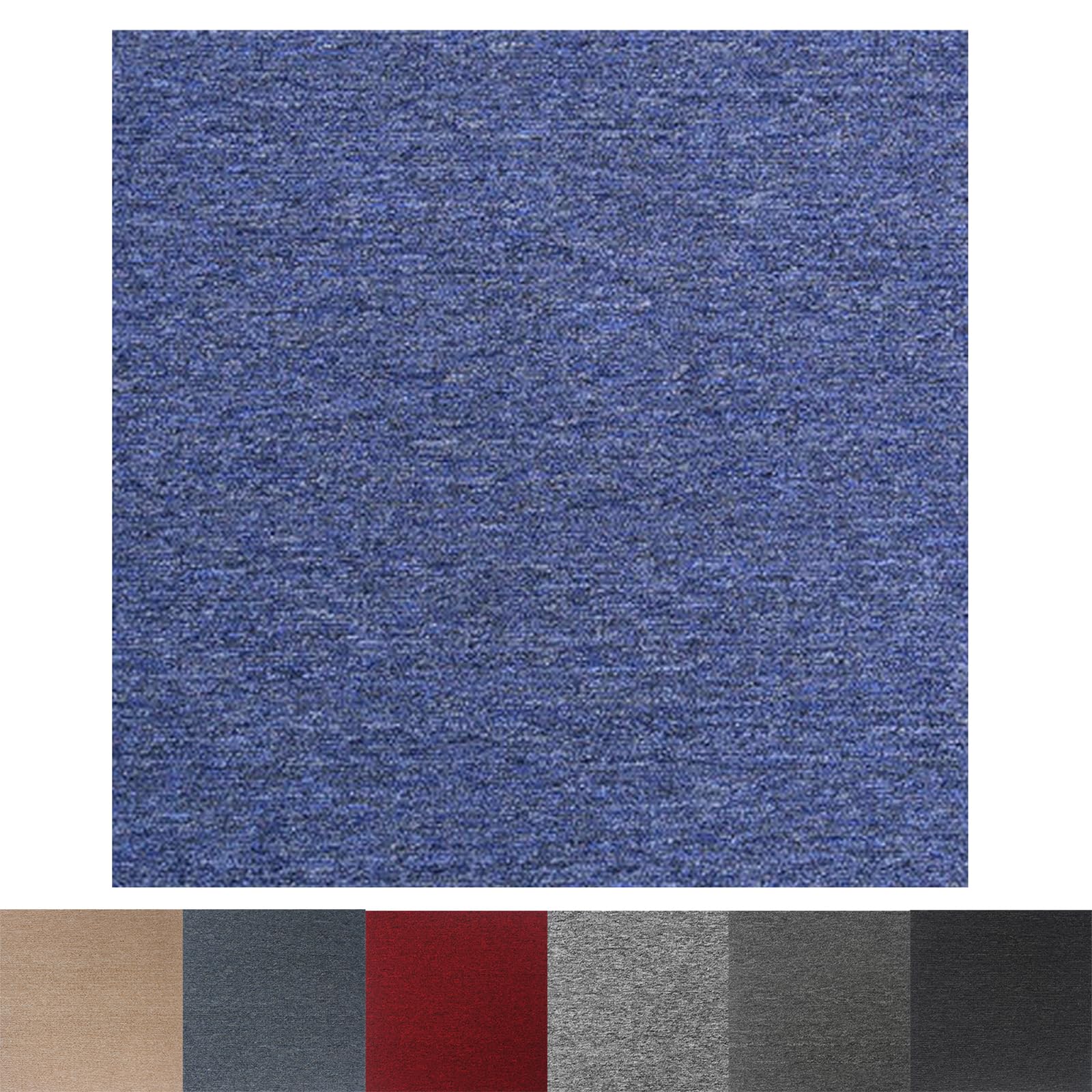 Sulwena Carpet Tiles 20 Pack 50x50cm – 5m² Heavy Duty Squares Flooring Tiles, Non-Slip DIY Flooring Rugs Covering for Home Office Living Room Bedroom Commercial Retail (Royal)