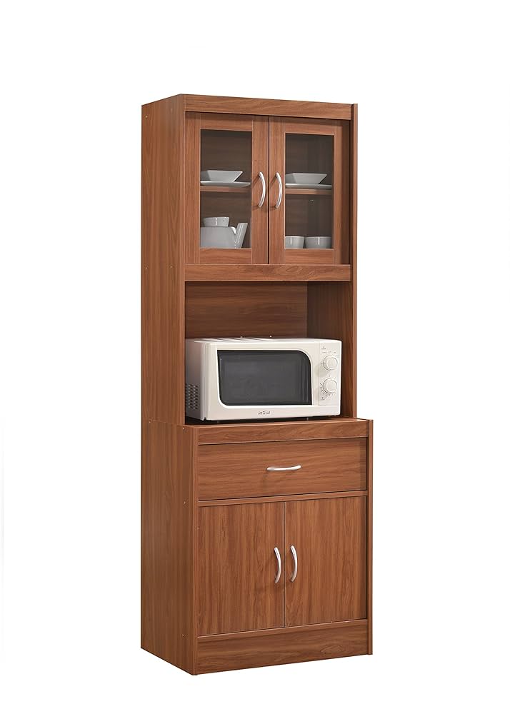 Amazon.com: Hodedah Long Standing Kitchen Cabinet with Top