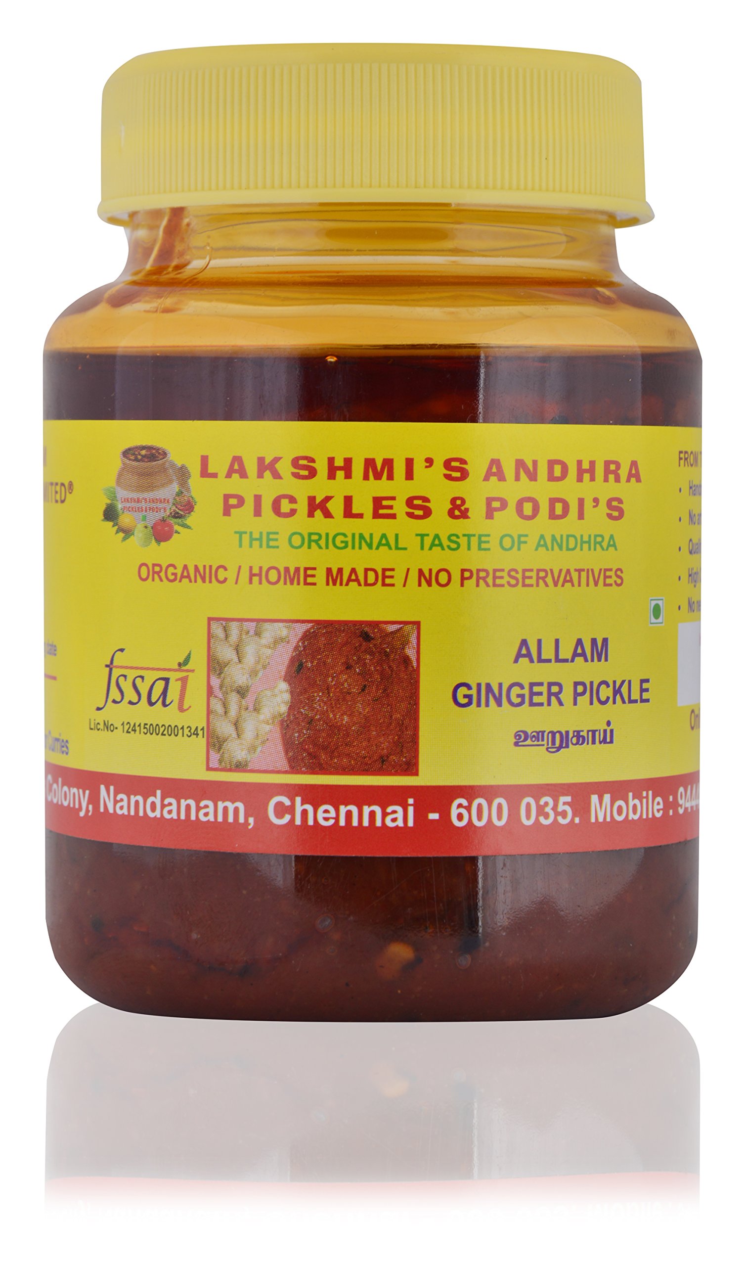 Lakshmis Gongura Andhra Pickles and Podis Ginger Pickle (Allam), 1 kg (B0148OOPHM) Amazon Price History, Amazon Price Tracker