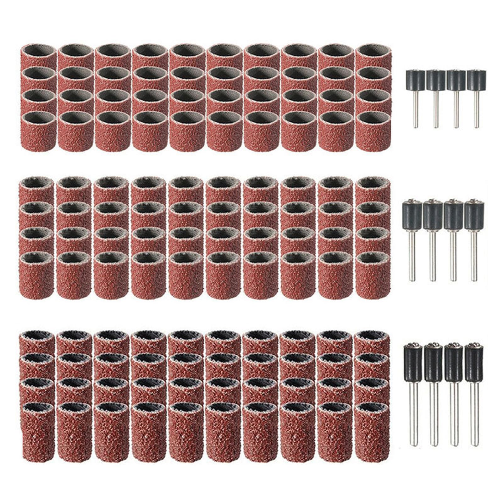 102/132 Stück Nägel Schleifringe Bänder Elektrische Maniküre Bohrer Gel Polieren Entfernen Pediküre Werkzeug Heavy Duty Schleifhülsen für Schleifmaschinen