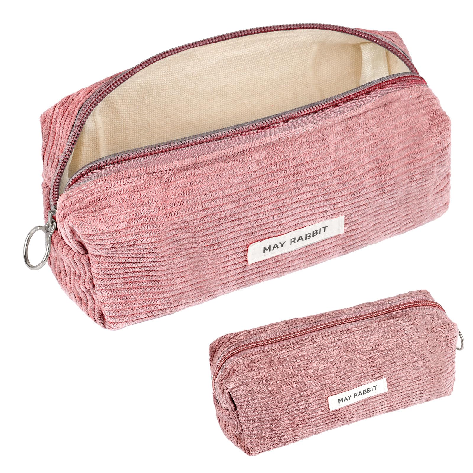 Deepton Pencil Case, Corduroy Cute Pencil Case, Pencilcase, Pen Pouch, Portable Stationery Pencil Bag, Makeup Bag