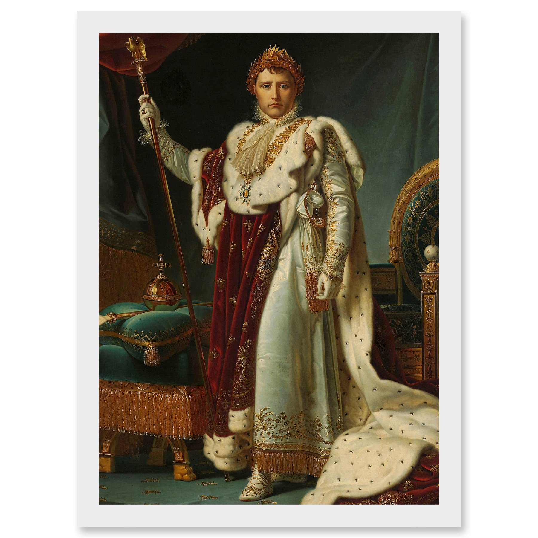 Gerard Portrait Emperor Napoleon I Bonaparte France Artwork Framed Wall Art Print A4