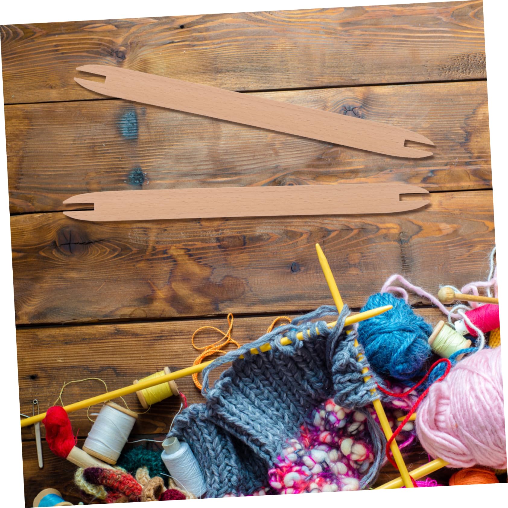 OSALADI 4 Sätze Holz Webschiffchen Diy Strickwerkzeuge Für Handgefertigte Projekte Vielseitig Einsetzbar Für Pullover Teppiche Und Schals Leicht Und Benutzerfreundlich 2 Stück * 4
