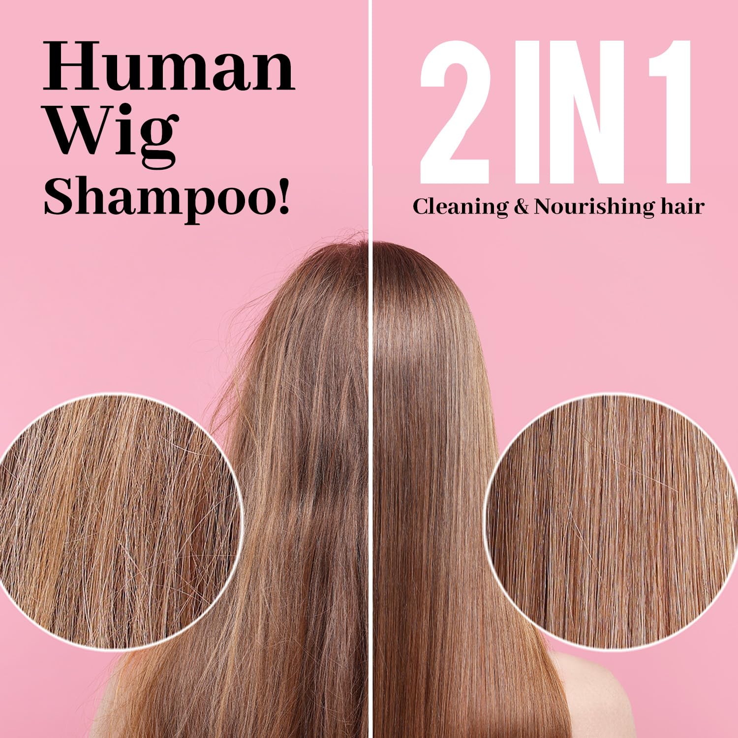 immetee 2 In 1 Wig Shampoo and Conditioner, Extend the Life of a Wig, Cleaning and Nourishing Hair - Image 4