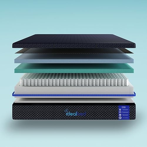 Miniatura 4 de iDealBed S4 Nebula Colchón híbrido de lujo, soporte de alineación trasera, tecnología de regulación de temperatura de enfriamiento, bobinas de