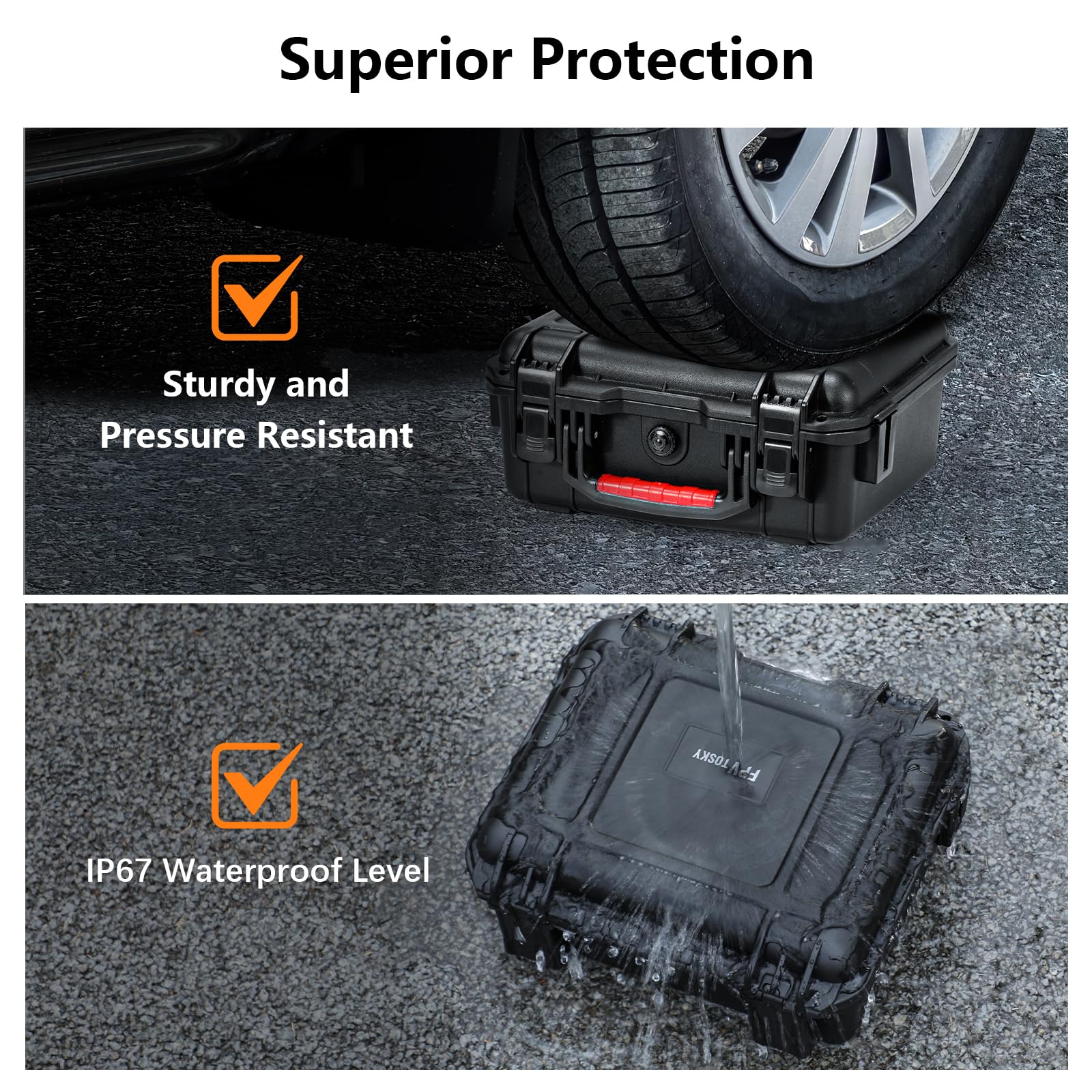 FPVtosky Custodia Rigida per DJI NEO 2, Valigia Impermeabile per Accessori NEO 2 Fly More Combo, Adatta al Controller Remoto DJI RC-N3 [SOLO CUSTODIA]