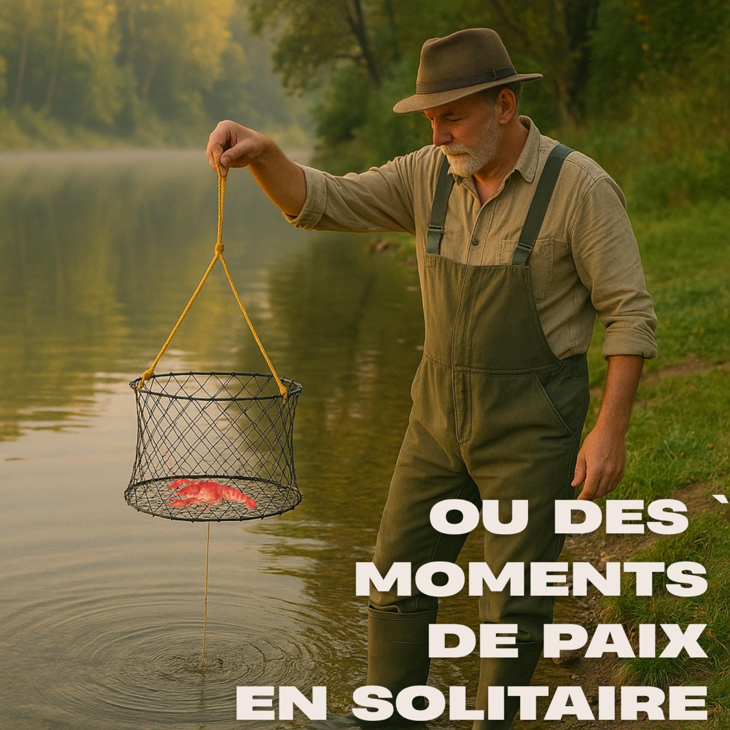 Lot De 3 Nasses À Écrevisses - Grand Diamètre - Corde 4,5m - Épingle À Appât – pour Pêche en Lac, Rivière Ou Étang – Filets De Capture D’écrevisses, Crabes Et Crevettes