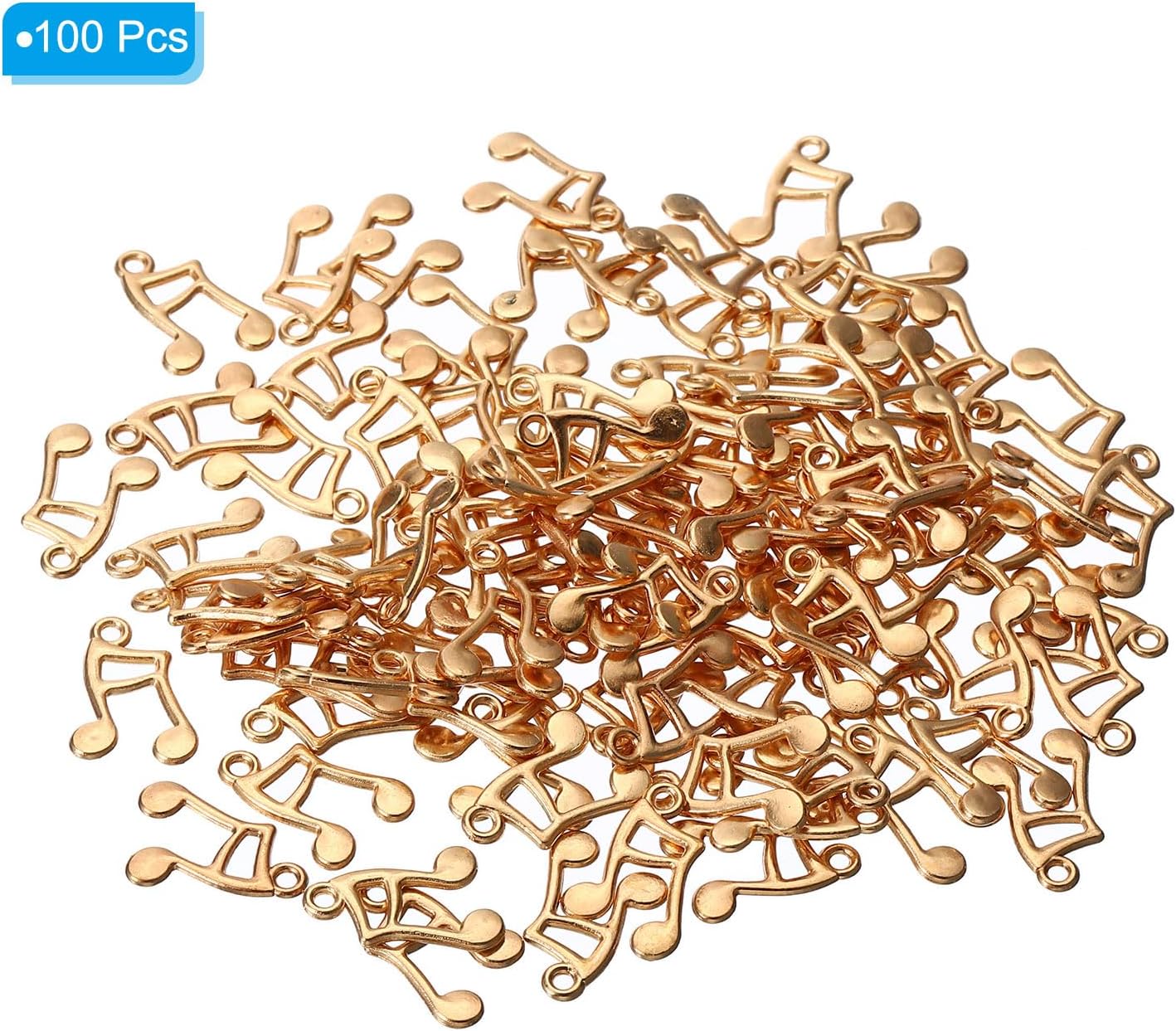 PATIKIL 100pcs Musical Charm Mini Music Pendant Charm Bulk Vintage Metal Instrument Notes DIY for Jewelry Making Bracelets - Image 3
