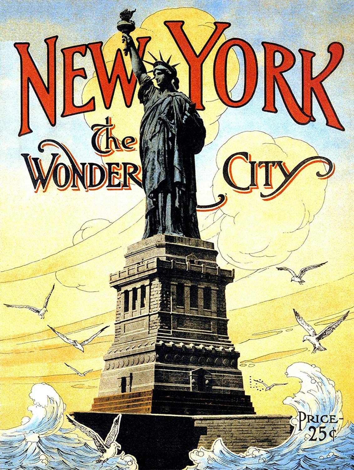 Rifosa A19 12"X8" Vintage Tin New York The Wonder City Metal Sign Wall Plaque