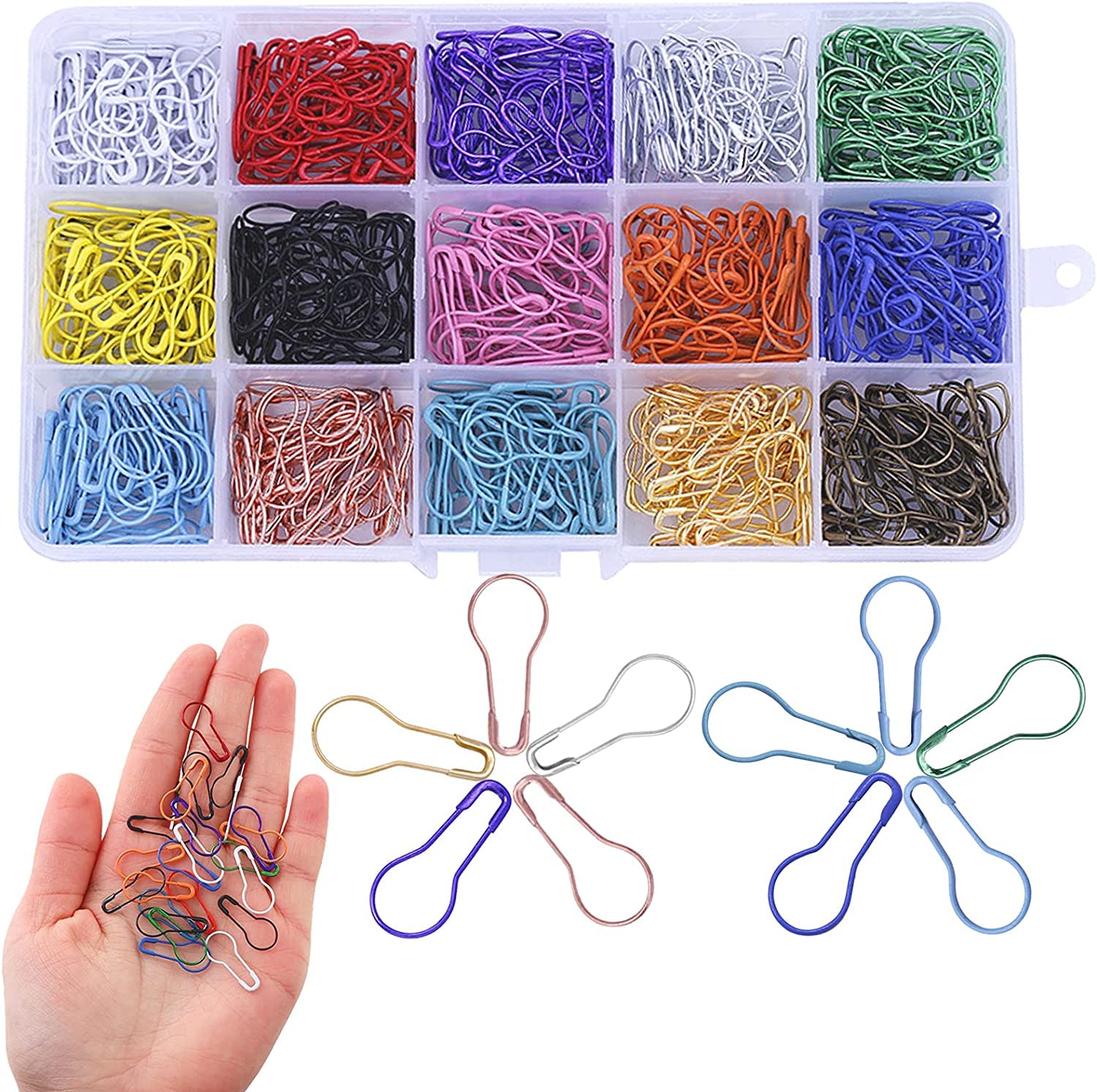 300 Spille Da Balia In 10 Colori - Spille Di Sicurezza Per Cucito, Lavoro A Maglia, Fai Da Te - Con Portaoggetti - Foto 8