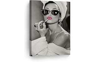 Audrey Hepburn Pop Art Makeup Canvas Print | Iconic Wall Decor