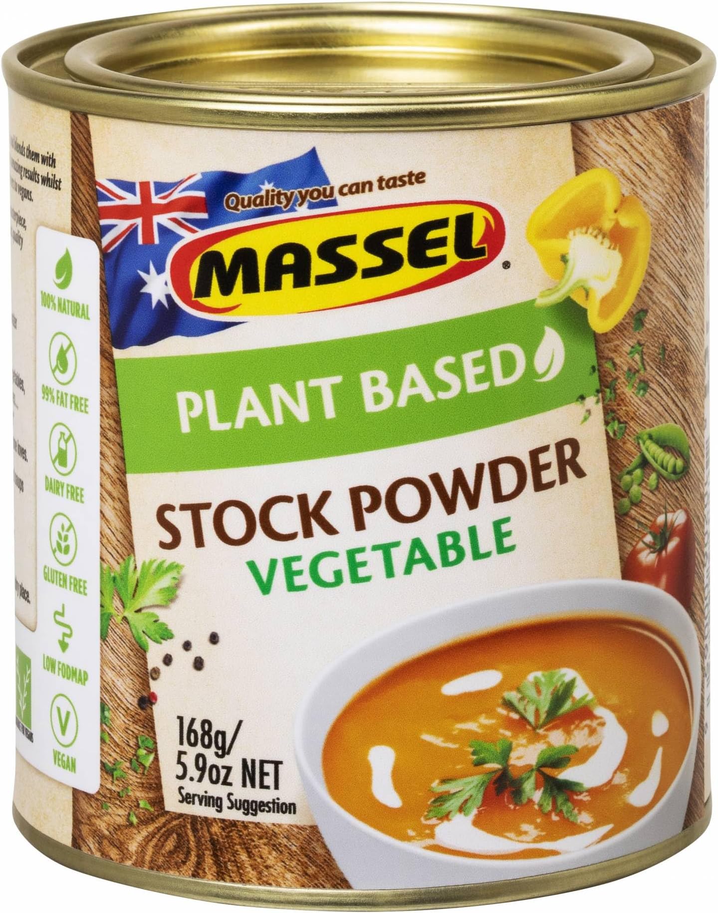 – Massel, Bouillon Stock Powder - No MSG, Gluten-Free, Vegetable Flavour - 168 g, Pack of 6 Canned Soup Stock