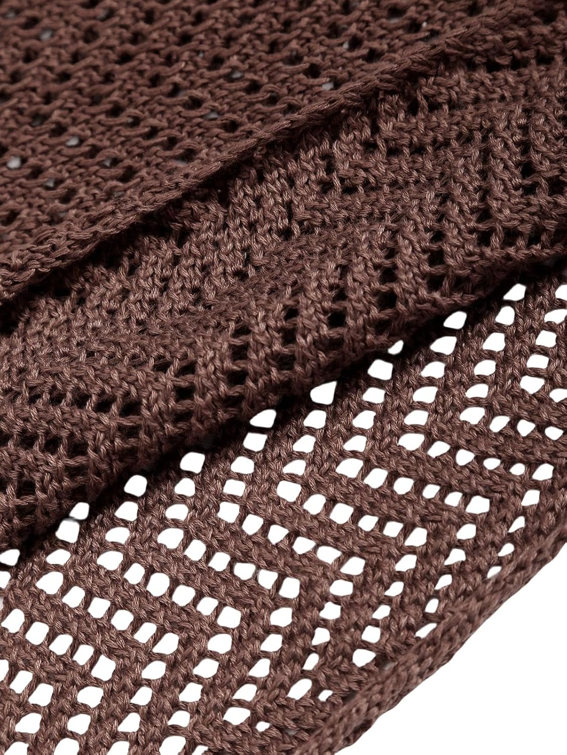 ZAFUL Sarong Coverups for Women Beach Vacation Fishnet See Thru Tie Side Bathing Suit Cover Up Mini Skirt - Image 4