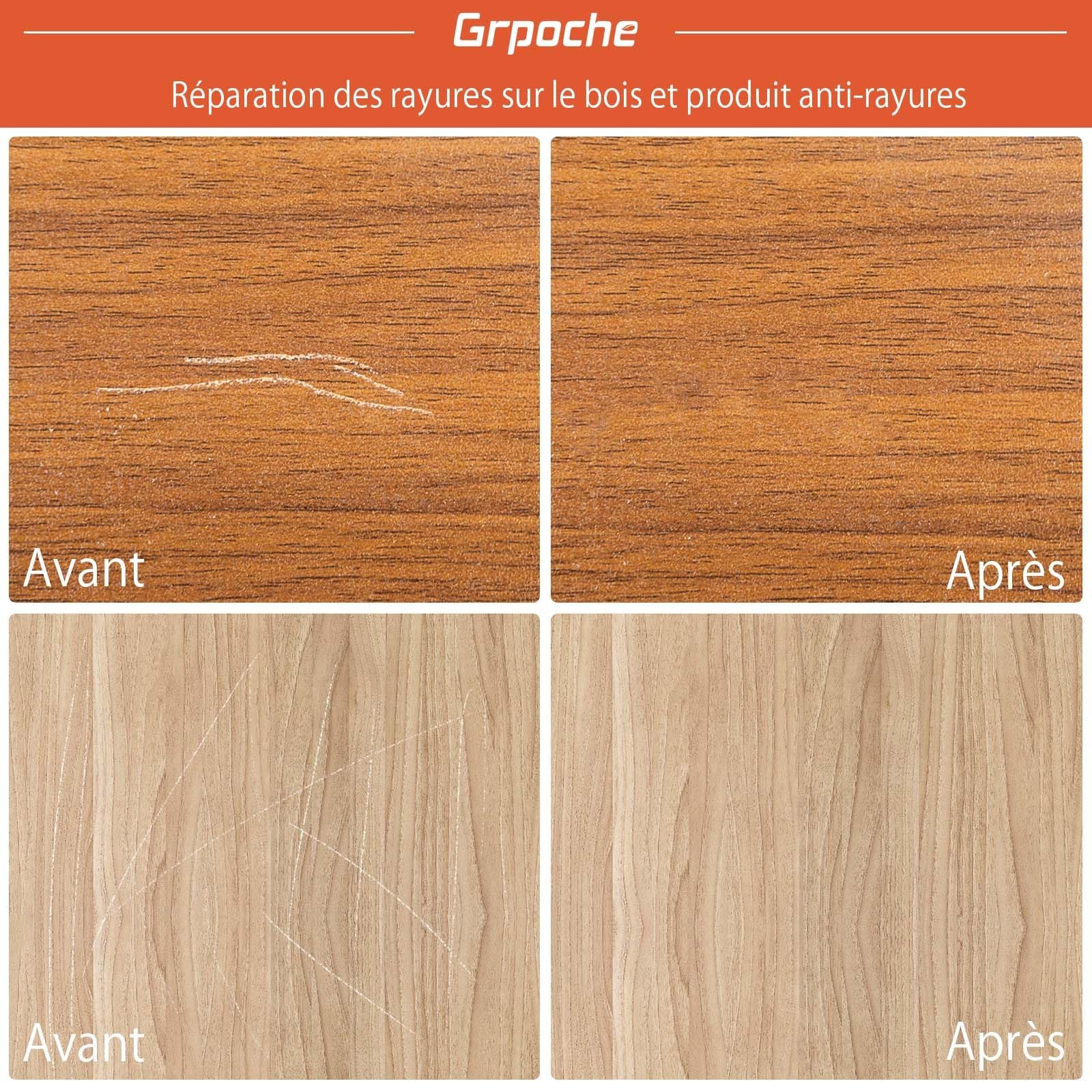 Kit Reparation Parquet, 40 Pièces Kit de Réparation de Meubles en Bois, Marqueurs de Retouche, Mastic à Bois Reparation Fissures, Rayures, pour Stratifié, Table, Porte