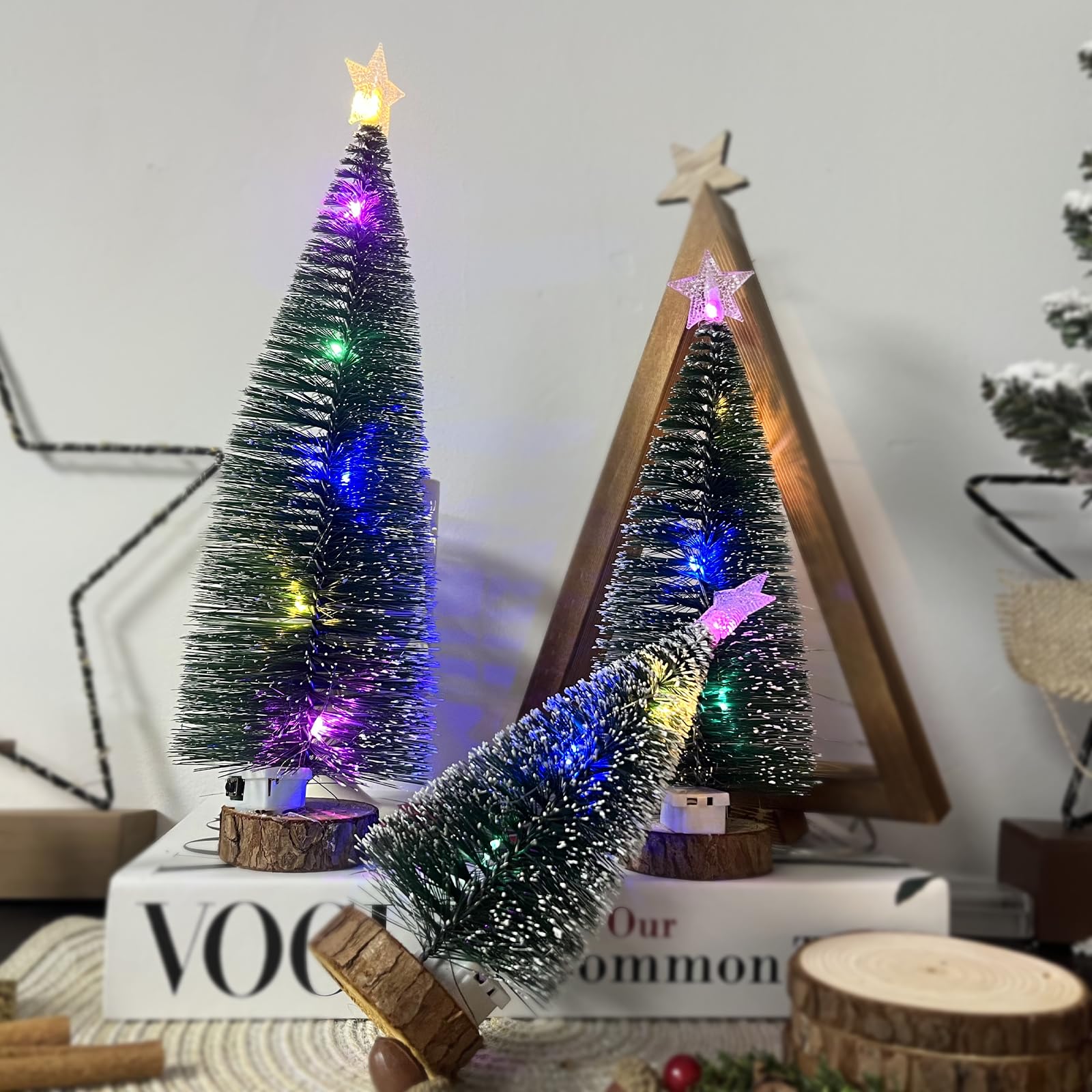 Mini Weihnachtsbaum Mit Beleuchtung, 3 Stck LED knstlicher Weihnachtsbaum  Klein, Mit Bunte Lichter e HolzstnderFr Weihnachtsdeko Innen, Bro,  Table, Party, Tisch Winterdeko : Amazon.de: Kche, Haushalt & Wohnen