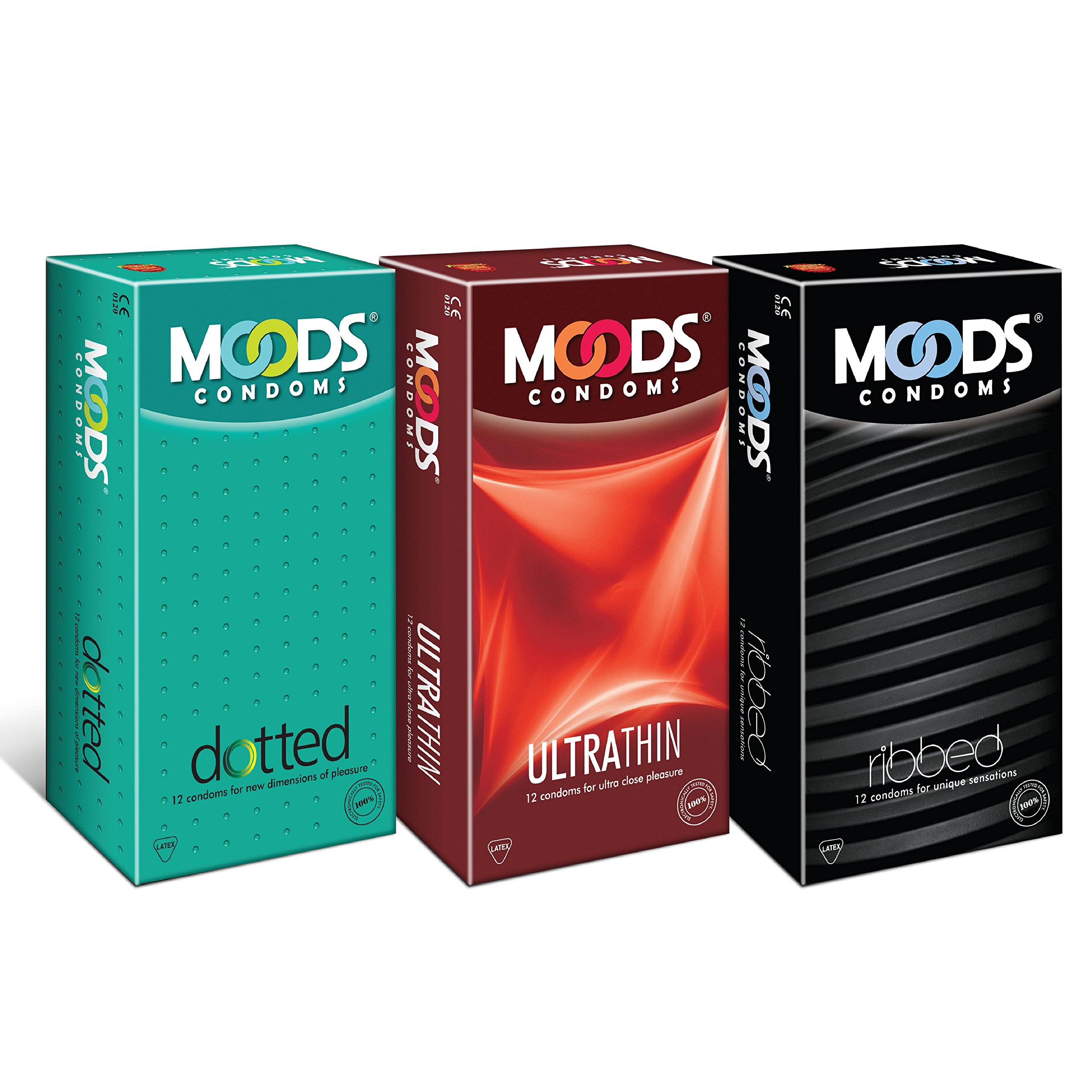 MOODS Condoms Combo (Dotted, Ultrathin, Ribbed) - 36 Count-picture-27