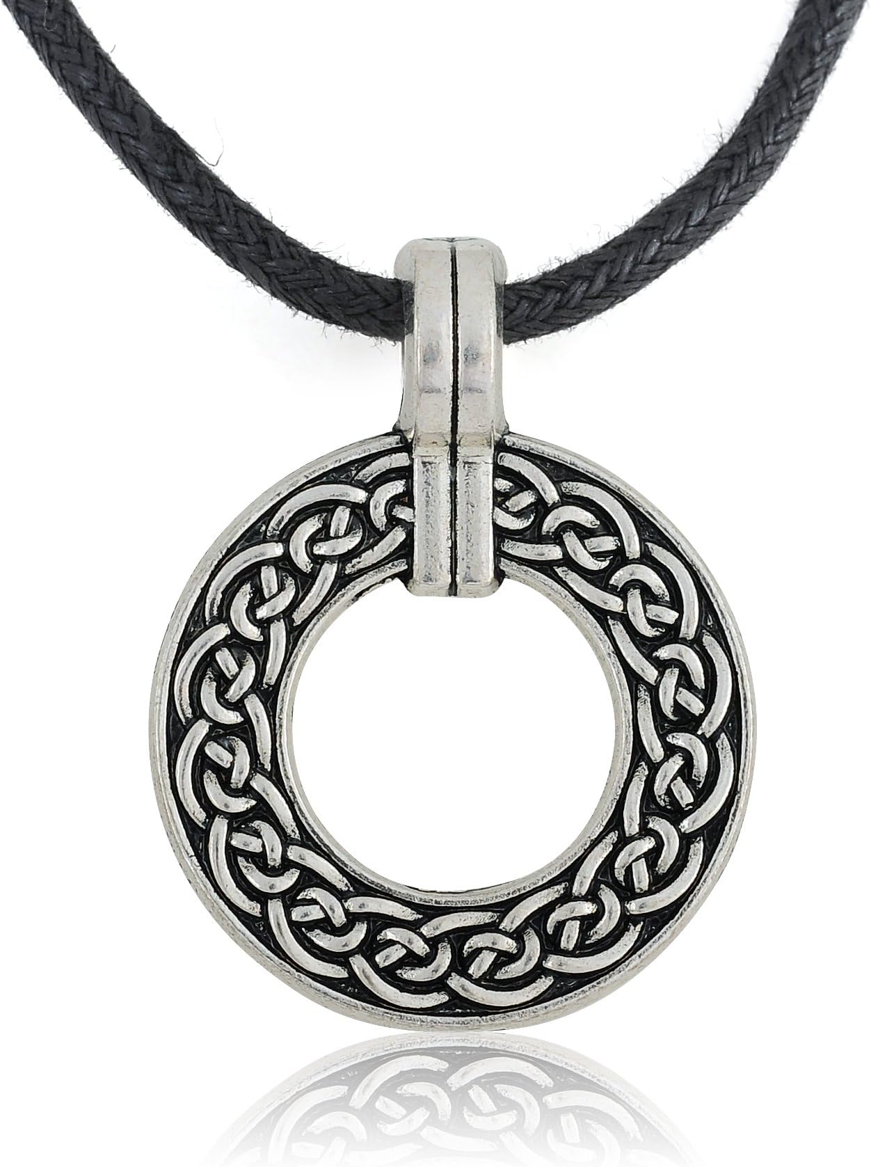 Lemegeton Celtic Knot Annulus Pendant Necklace Jewelry for Men Women Infinity Love Romantic Gift