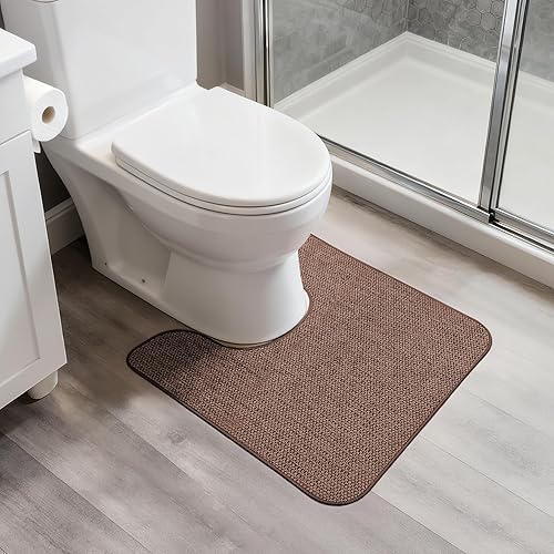 Miniatura 73 de Tapete de baño ultrafino, con base de goma, antideslizante, secado rápido, lavable a máquina, pelo bajo, absorbente, para ducha exterior, fregadero,