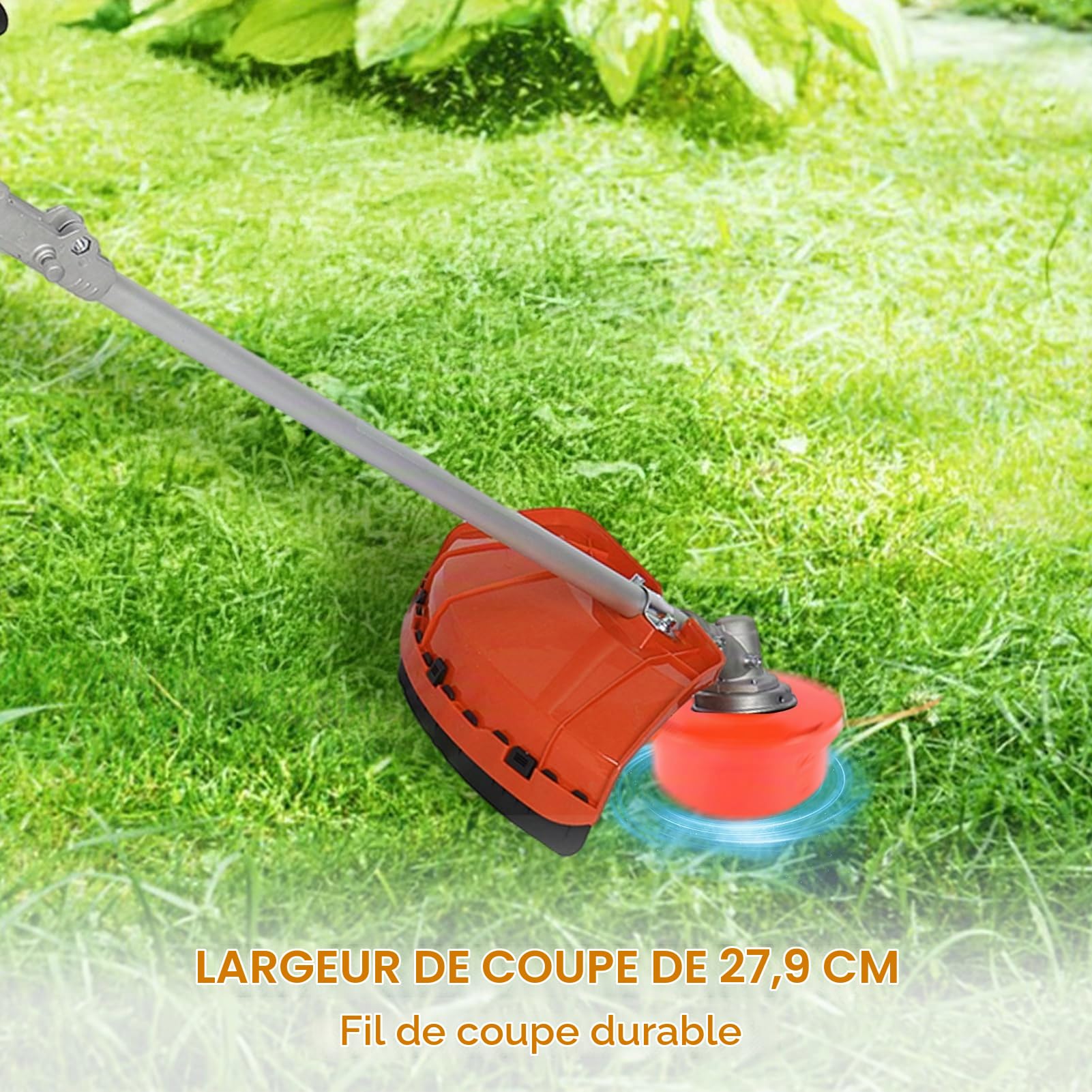 Débroussailleuse Thermique 2 en 1 52 cm³ 3 CV, Coupe Bordure Essence