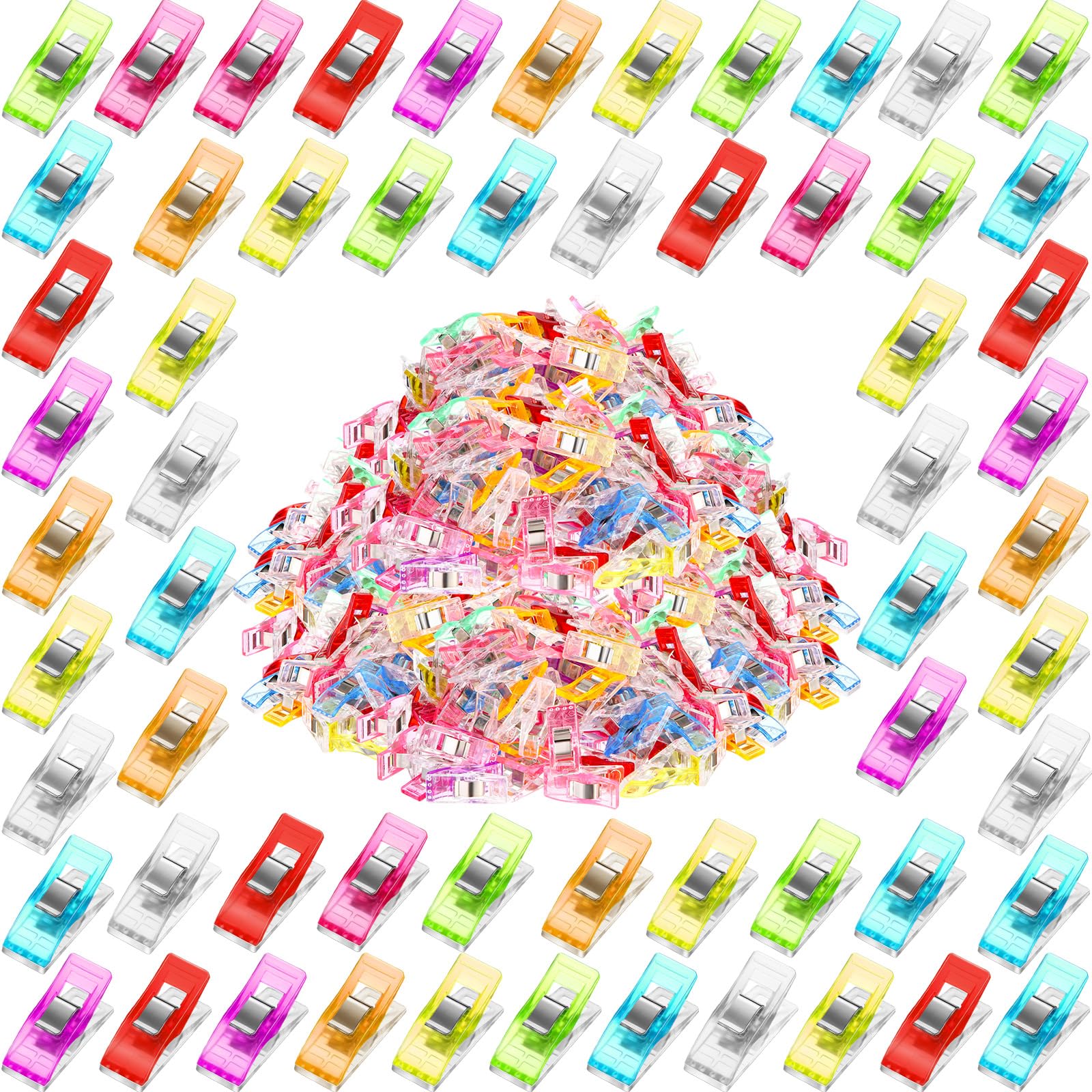 Beeveer 800 Sewing Clips for Fabric Multipurpose Quilting Clips for Binding