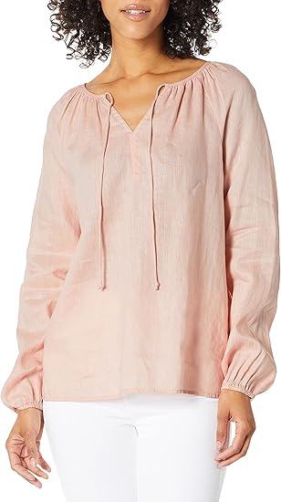 Linen peasant top Outlet