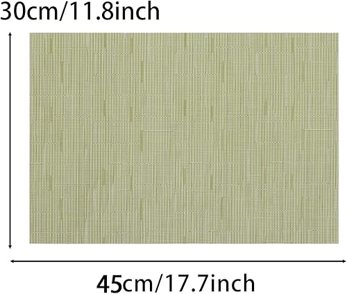 Miniatura 2 de Juego de 4 manteles individuales tejidos para mesa de comedor, cocina, lavables, resistentes a las manchas, aislamiento térmico, tira de cocina