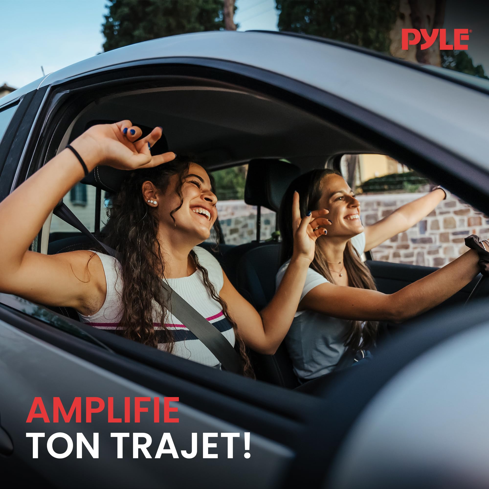 Pyle Condensateur de puissance numérique de 3.2 Farad - Accessoire haute performance pour audio de voiture avec écran numérique bleu | Lecture de tension | Protection contre les surtensions