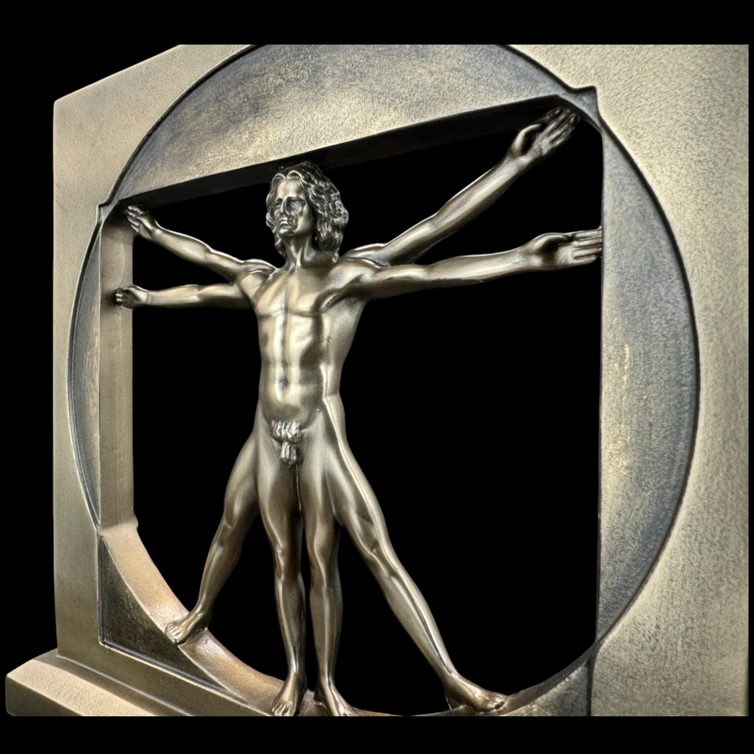 57 SPECIAL REPLICAS Rzeźba dekoracyjna rzeźba – Leonardo DA Vinci figurka z brązu jako prezent do salonu, dekoracja figurki, dekoracja