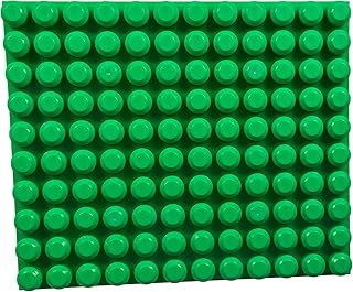 Beginner Briks Baseplate 12.5" x 15" by Strictly Briks | 100% Compatible with Mega Bloks First Builder Blocks | 10X12 Large Pegs for Toddlers | Single Tight Fit Stackable Base Plate | Green