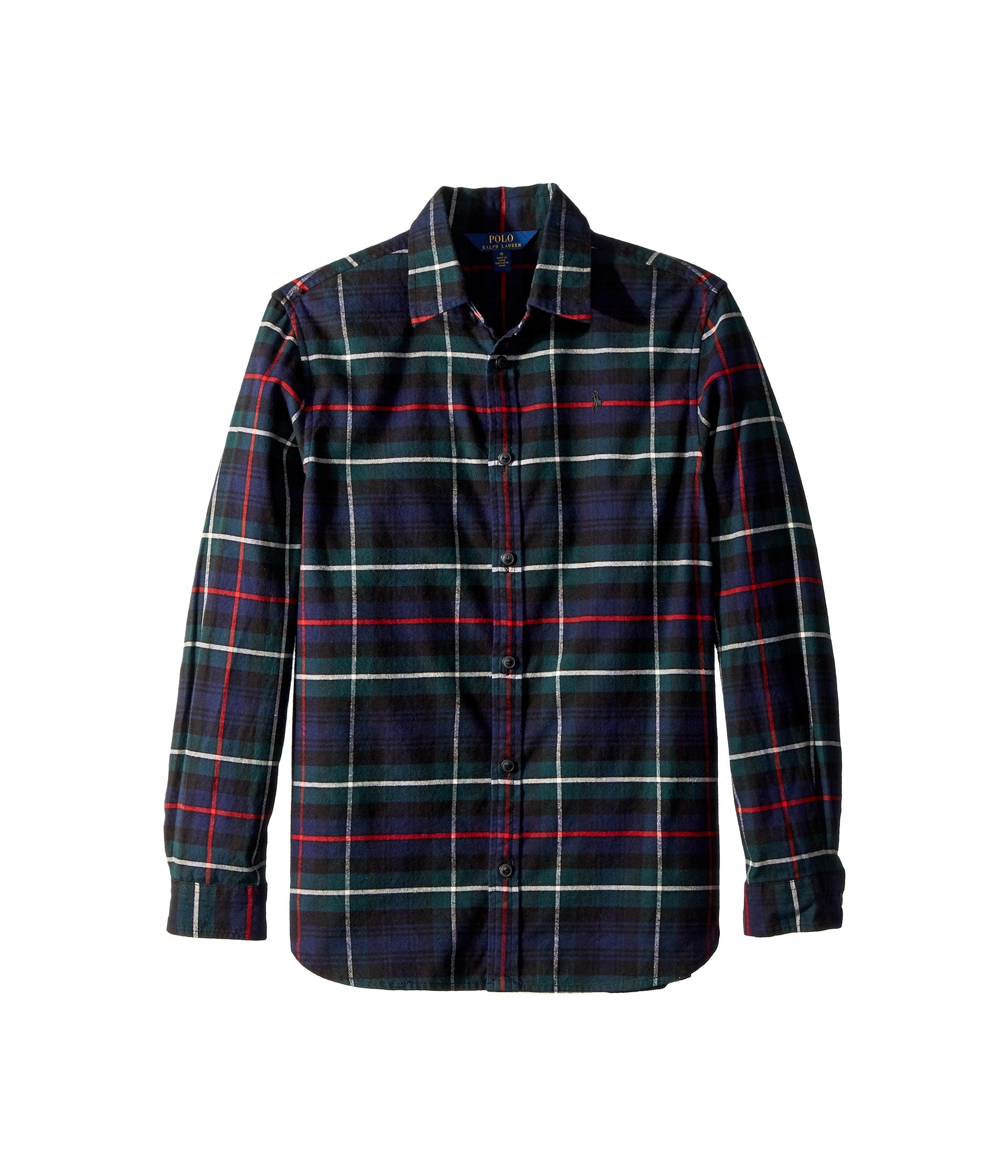 Polo Ralph Lauren Kids Tartan Cotton Flannel Shirt (Big Kids) at 6pm