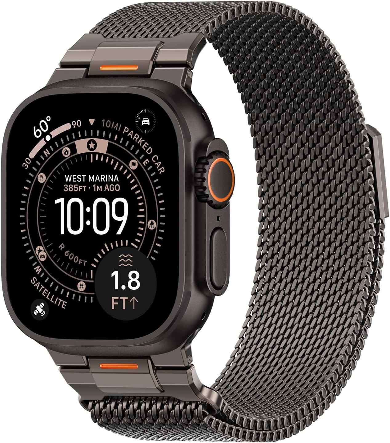 BXUXOHS Milanese Loop- Compatible with Apple Watch Ultra 3 2 1 Band for Men 49mm 46mm 45mm 44mm 42mm 41mm 40mm 38mm,Magnetic Mesh Metal Strap Wristband for iWatch SE 3/2 Series 11/10/9/8/7/6/5/4 Ultra