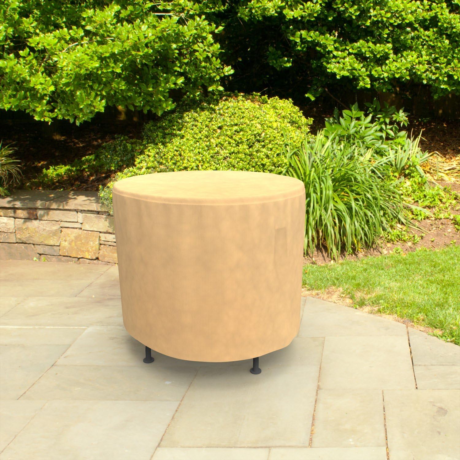 Budge P4A07SF1 All Seasons Round Patio Table Cover Lightweight, UV-Resistant, Extra Small, Tan : Patio, Lawn & Garden