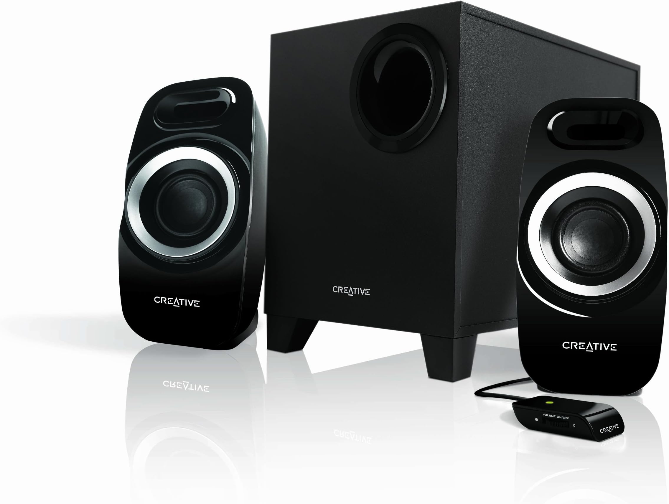 Creative Inspire T3300 (2.1) High performance Speaker System with Down Firing Ported Subwoofer and Wired Remote Control