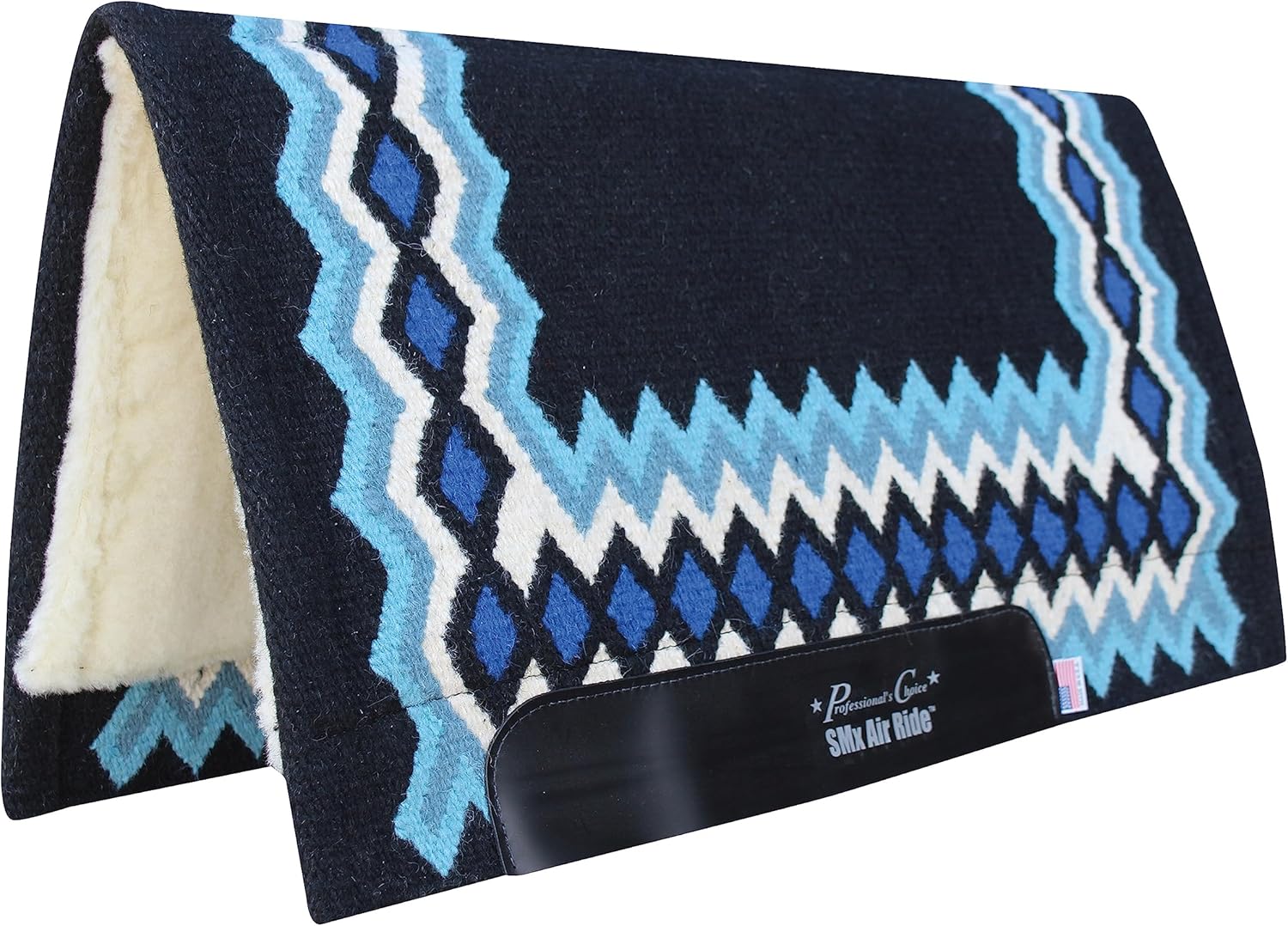 Professional's Choice SMX Heavy Duty Air Ride Shilloh Saddle Pad | 3/4" Breathable Core | 34" x 36" | Hand Woven 100% Navajo Wool