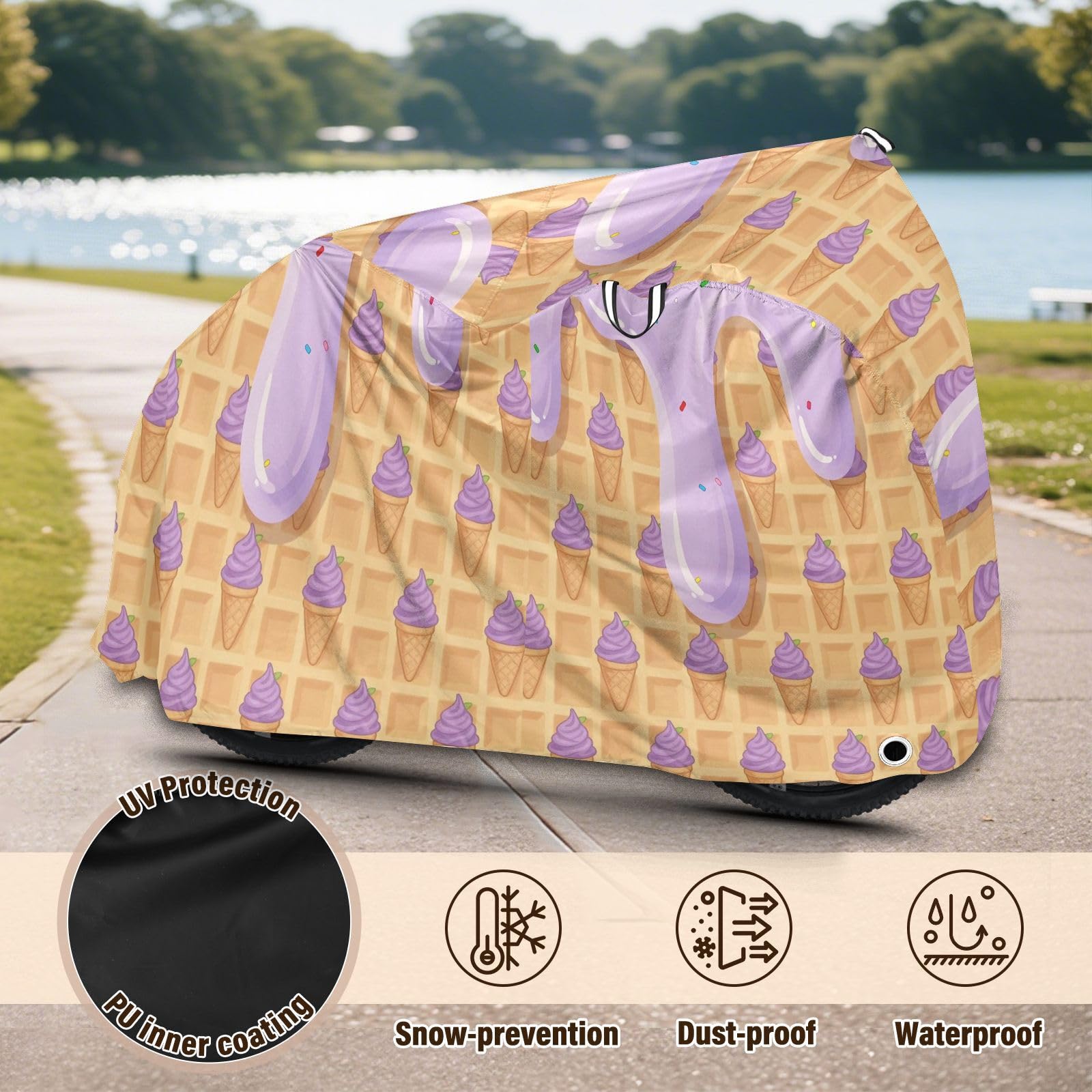 Housse de vélo en polyester imperméable, isolation thermique