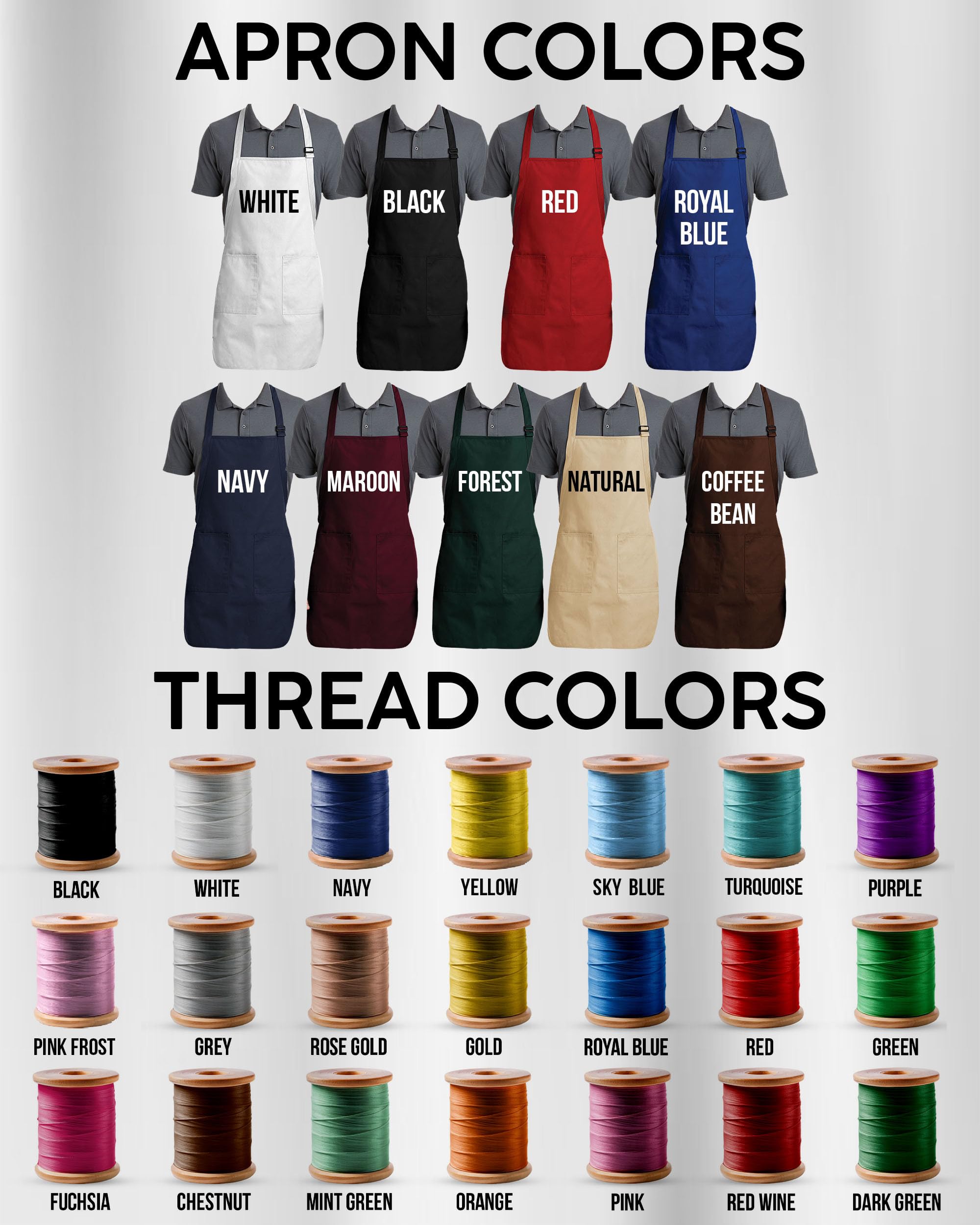 Personalized Embroidered Chef Apron for Men or Women, Custom Adjustable Full-Length Apron with Pockets, Add Your Text, Unisex