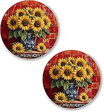 Sunflower Pin Button 2.25 inch 2-Pack Yellow Sun Flower – Pin for Shirts Jeans Pants Backpack – Pinback Button for Clothes Pins ID45000