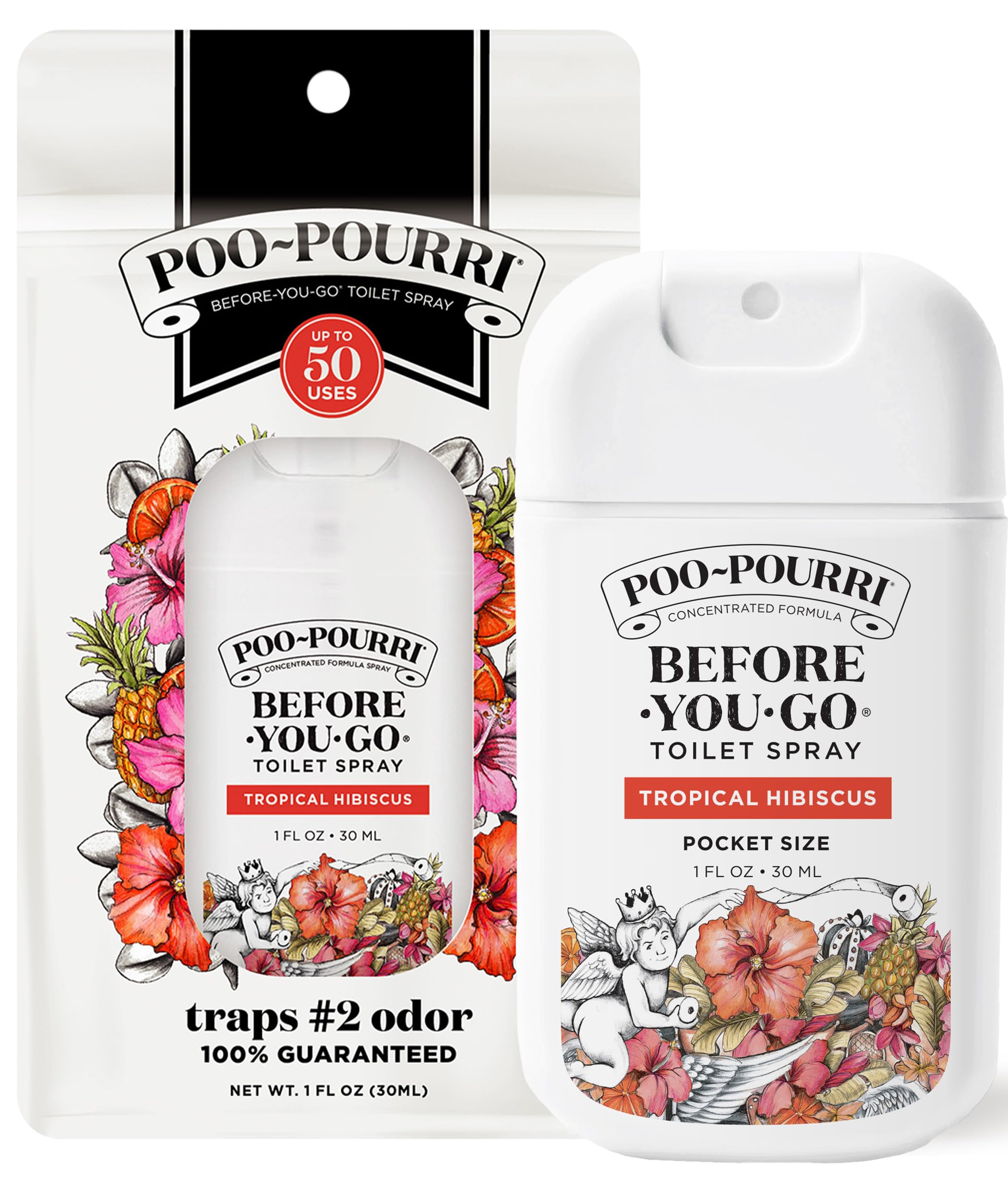 Poo-Pourri Before-You-Go Pocket Toilet Spray, Hibiscus