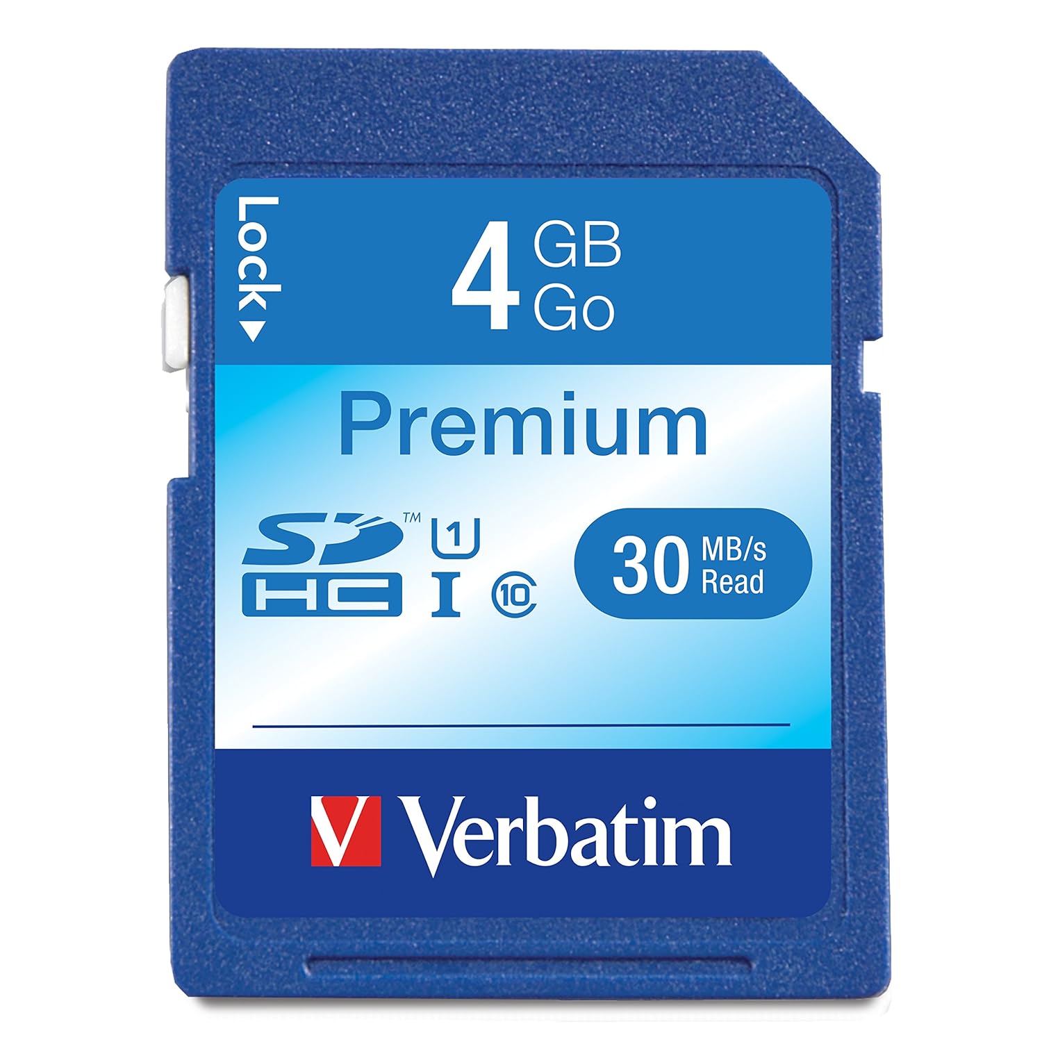 Verbatim Premium 4 GB SDHC Flash Memory Card, Class 10 (96171)