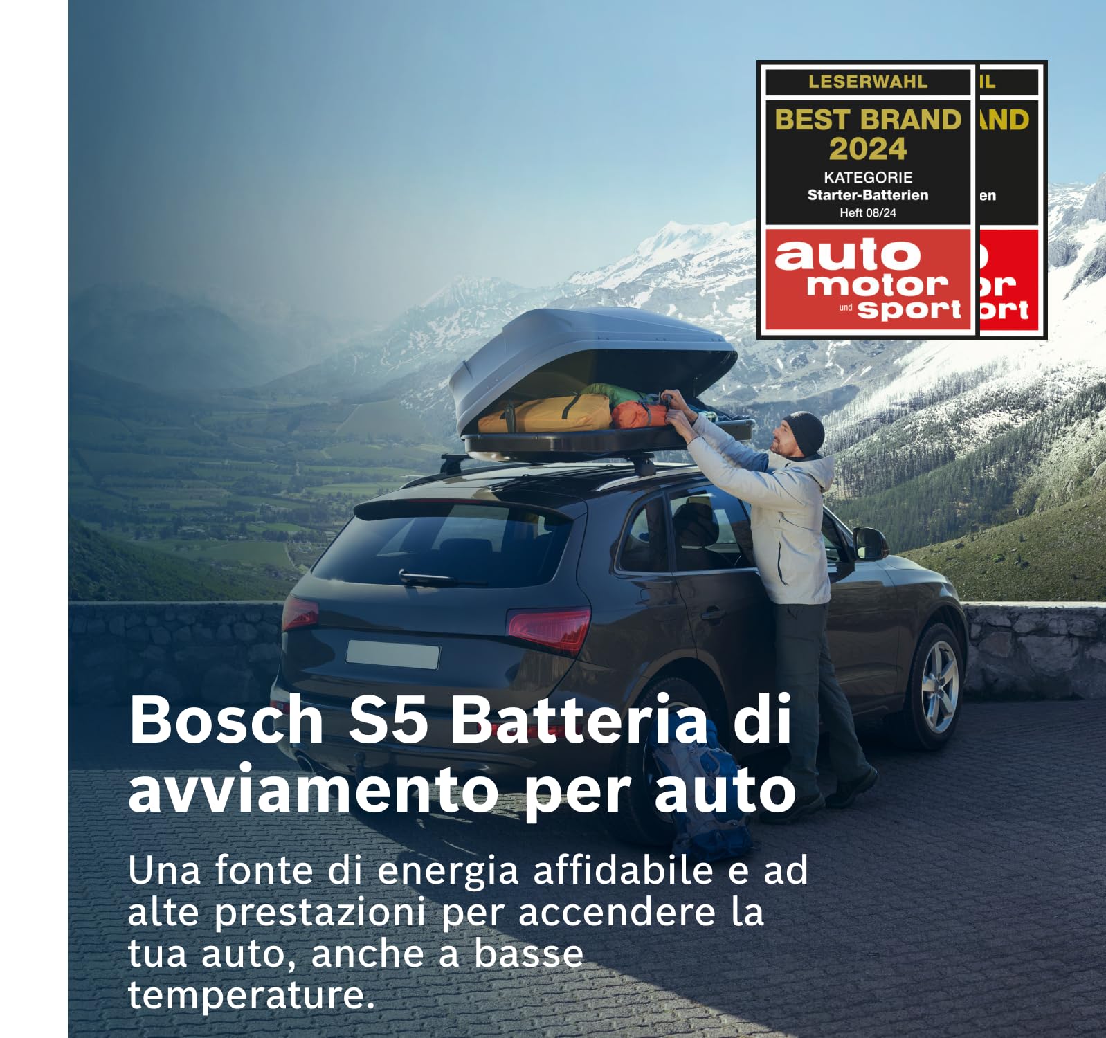 Bosch S5 008 Batteria per Auto 77 A/h - 780 A - 12 V, Batteria al Piombo-Acido, per Veicoli senza Sistema Start/Stop, Polarità: Sinistra (-) Destra (+), 278 x 175 x 190 mm | Batteria al Piombo-Acido, per Veicoli senza Sistema Start/Stop, Polarità: Sinistr