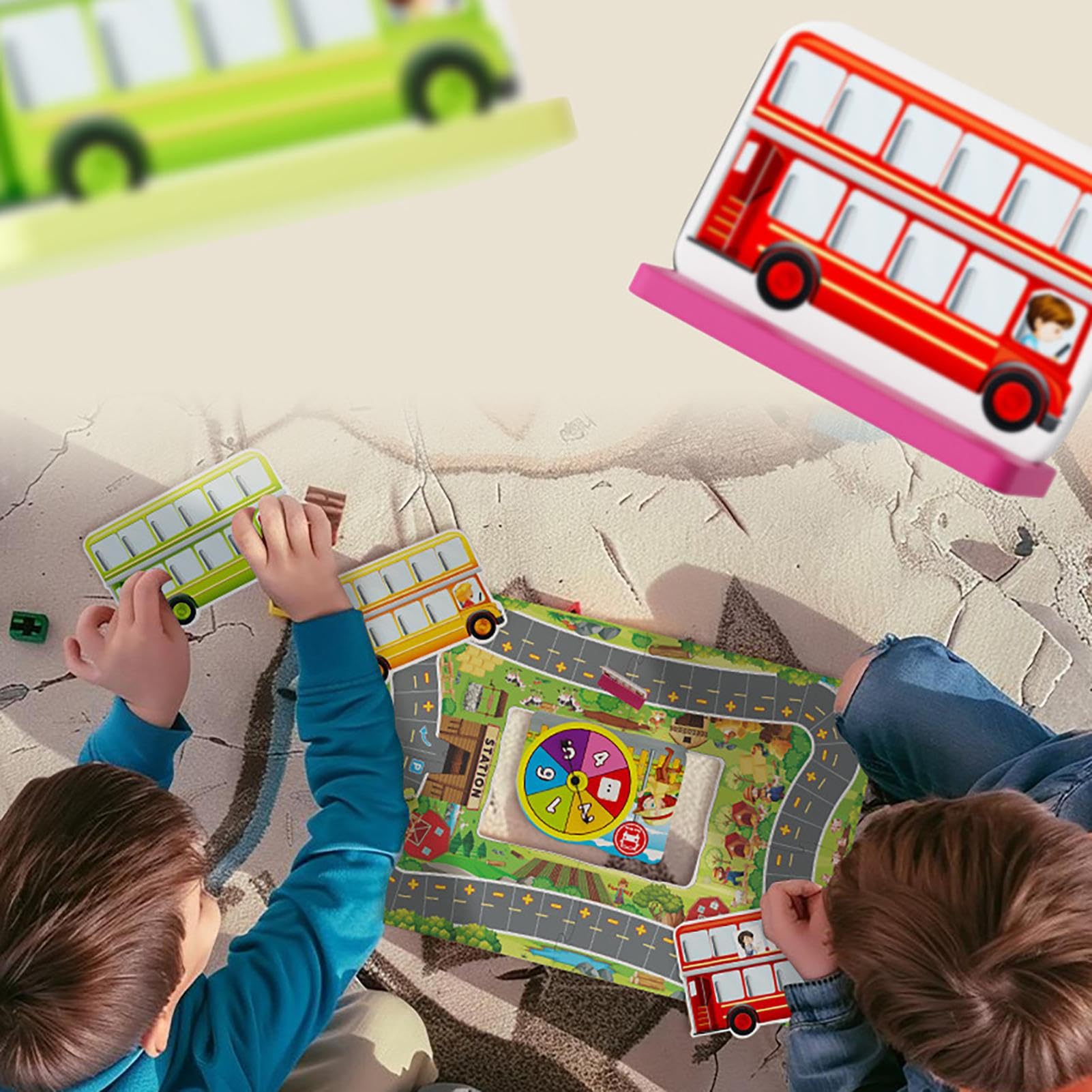 Jeu de Table Puzzle arrêt de Bus – Jeux mathématiques Parents-, Jeu éducatif en mathématiques, Addition et soustraction ludique, Stimulant Apprentissage précoce | Idéal pour, Filles