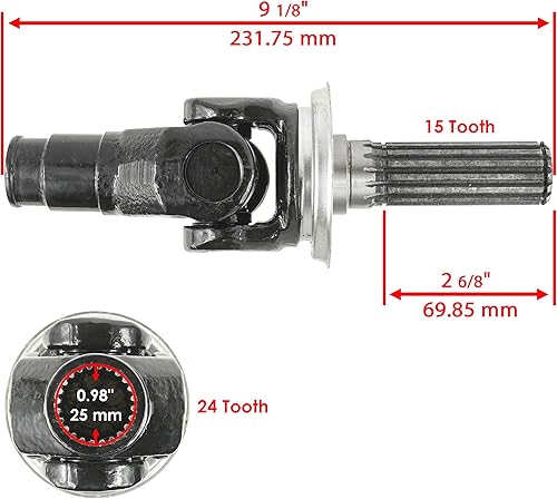 Miniatura 3 de Caltric Kit de eje de transmisión del eje trasero compatible con Kawasaki Mule 3010 KAF950 Diesel 4x4 2004 2005 2006 2007 2008 izquierda derecha