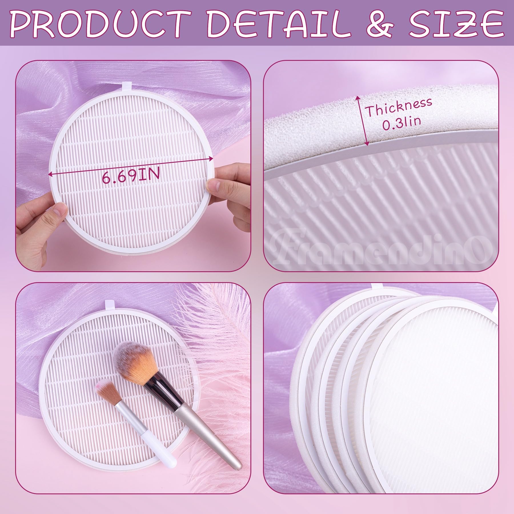 Framendino, 6 Pack Nail Dust Collector Replacement Filter Art Suction for Manicure Store