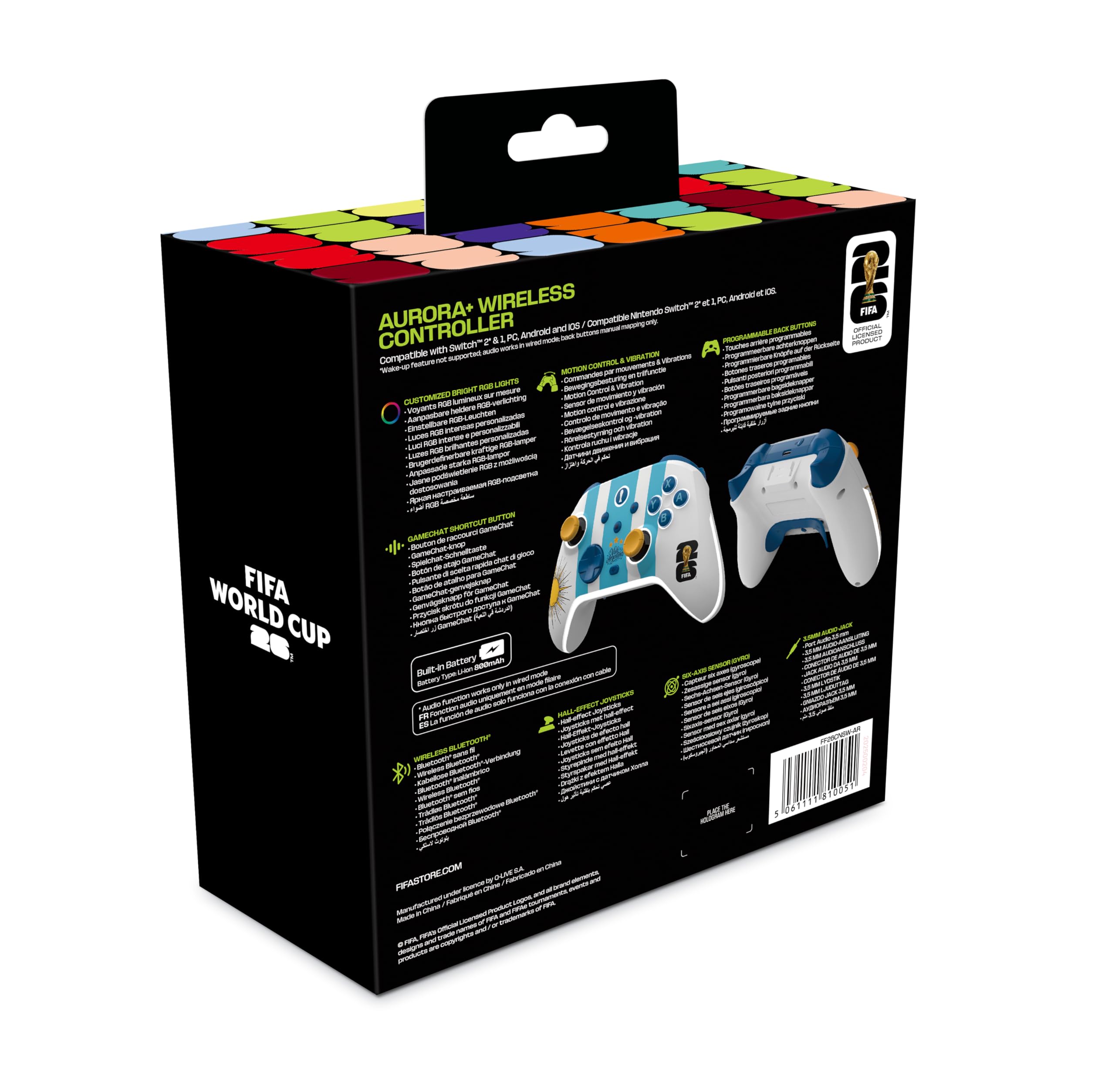 Dragon FIFA WorldCup 26 - AURORA+ Argentina Wireless Controller for Switch, Switch 2, PC, Android and IOS